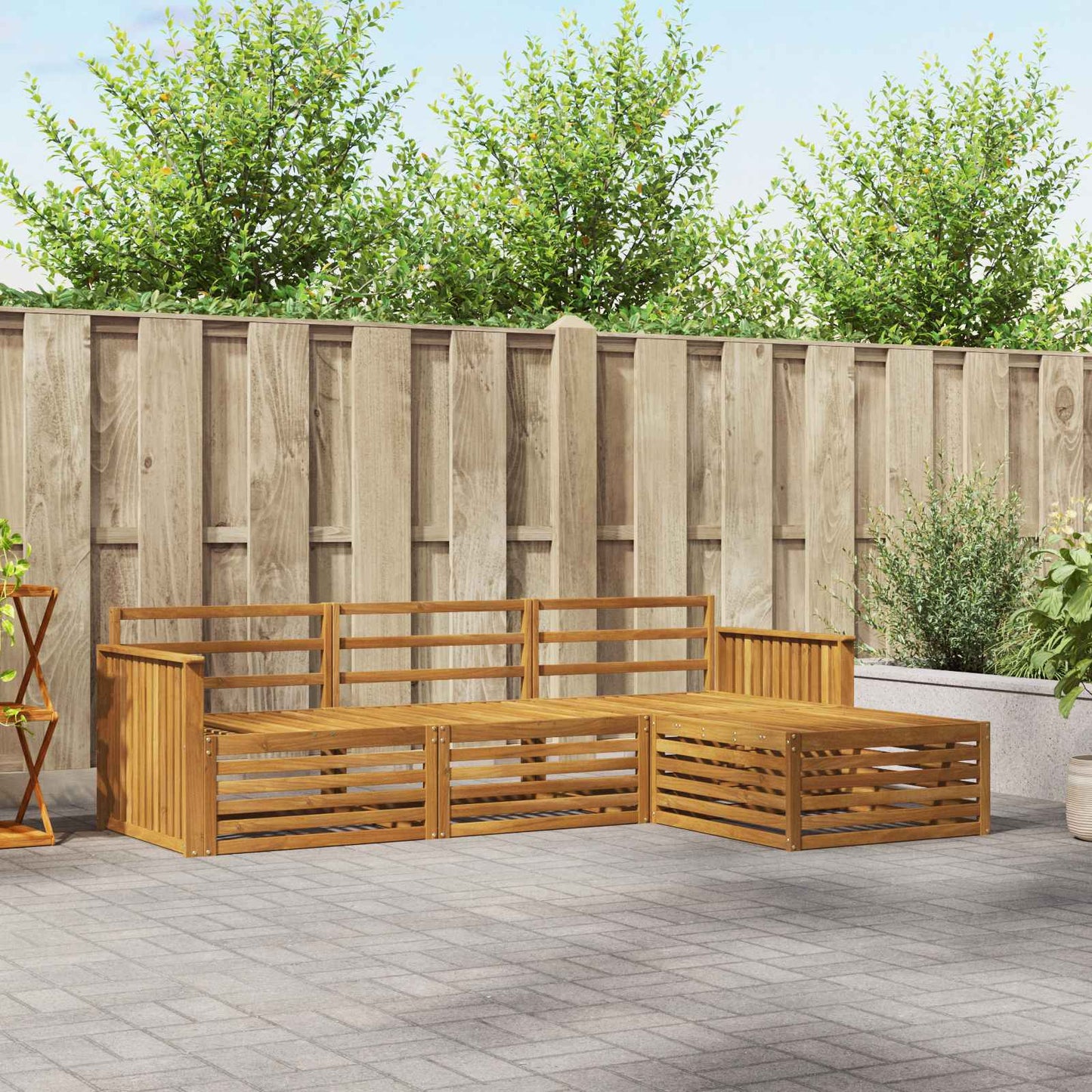 Utendørs sofa-sett Naturlig 249,5 x 162,5 x 73 cm