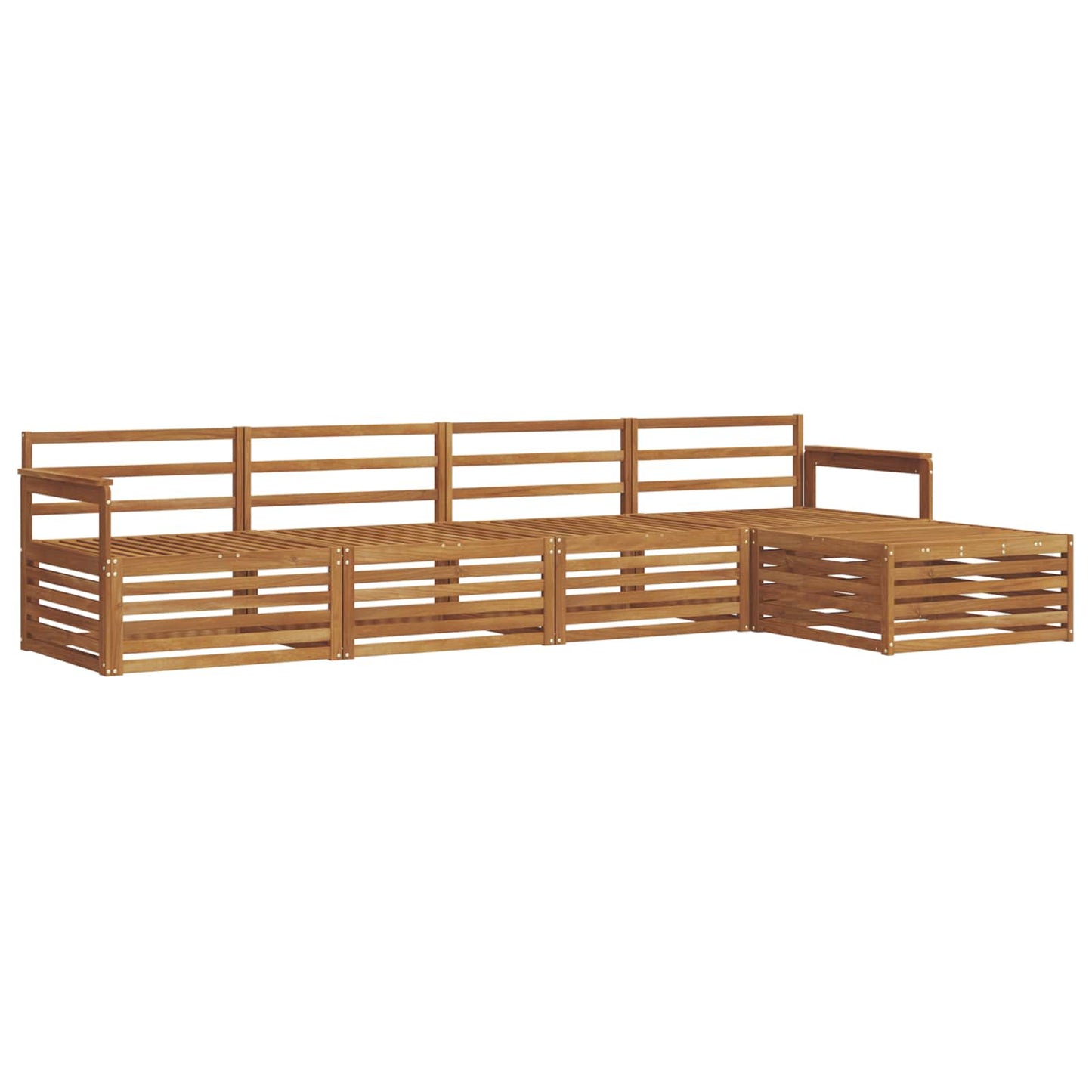 Utendørs sofa-sett 5 pcs Naturlig