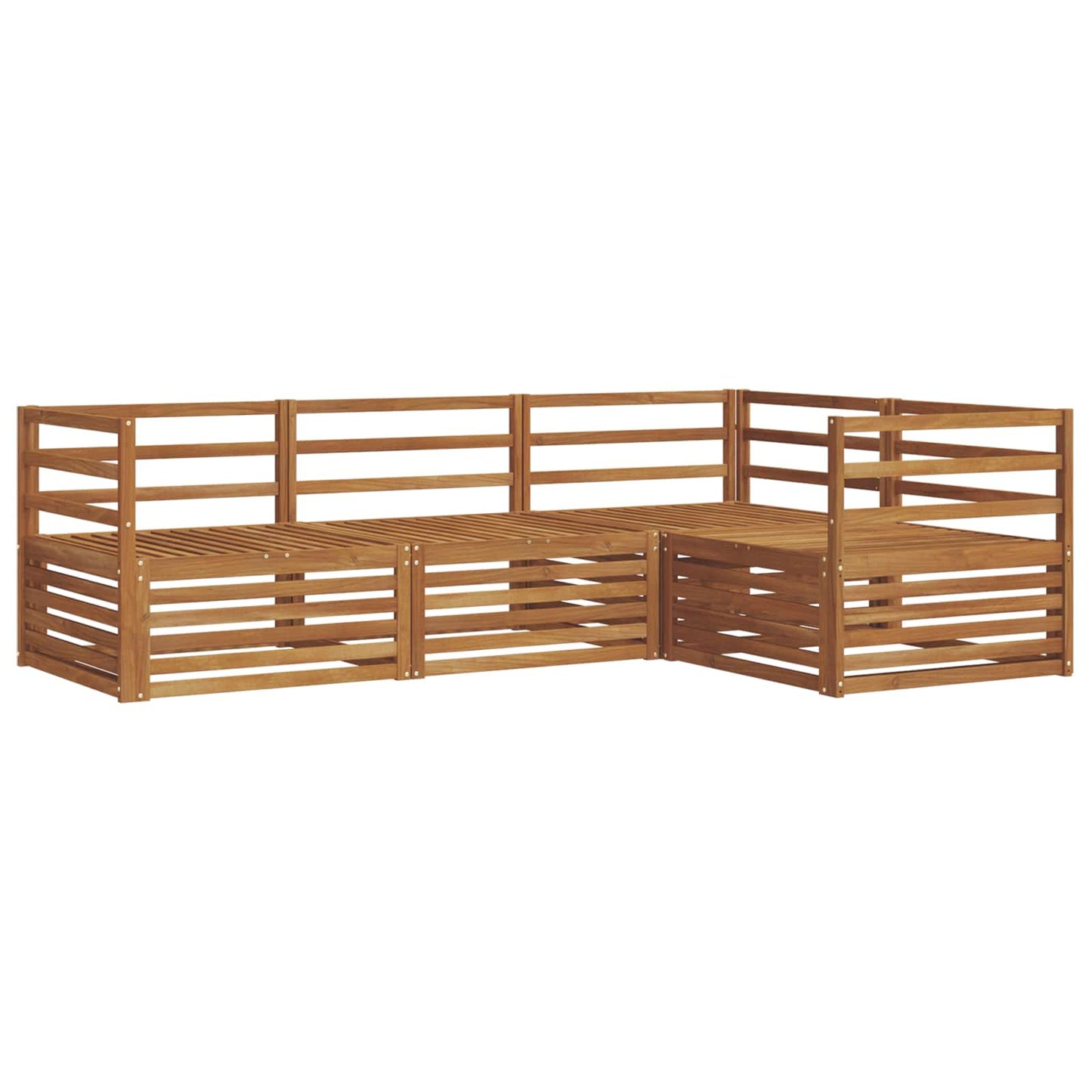Utendørs sofa-sett 4 pcs Naturlig vidaXL