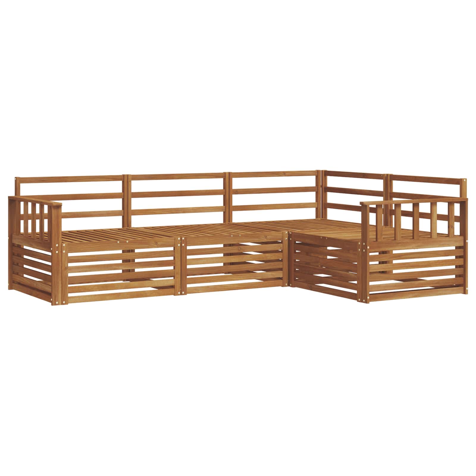 Utendørs sofa-sett 4 pcs Naturlig vidaXL