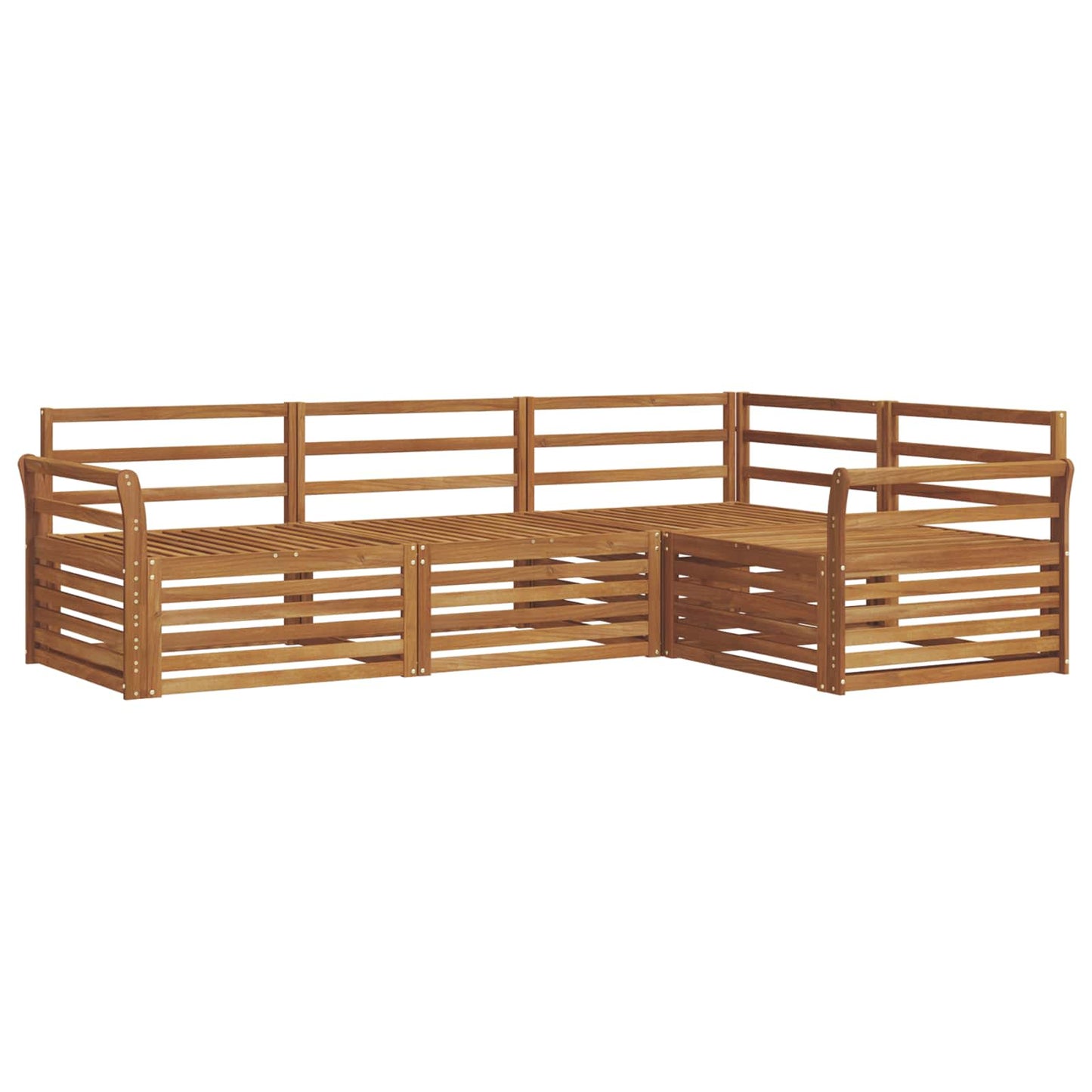 Utendørs sofa-sett 4 pcs Naturlig vidaXL