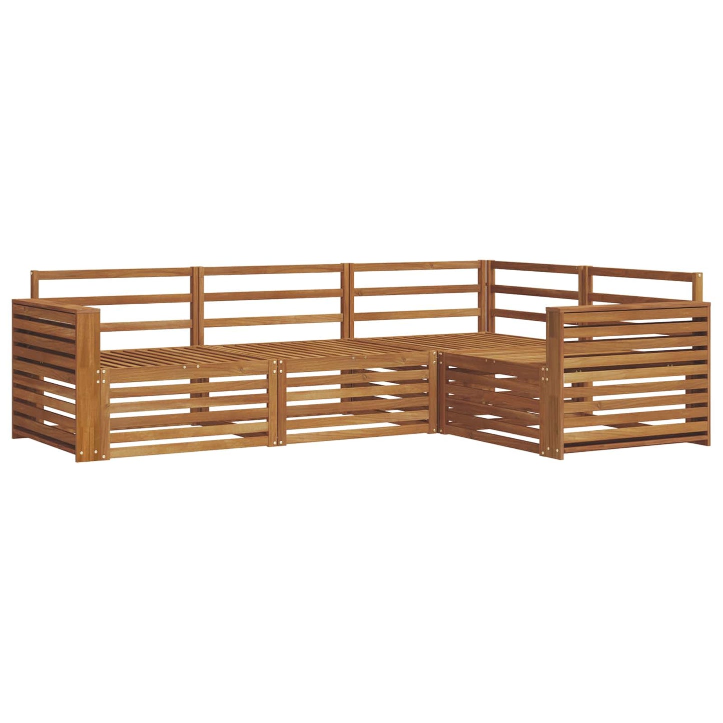 Utendørs sofa-sett 4 pcs Naturlig vidaXL