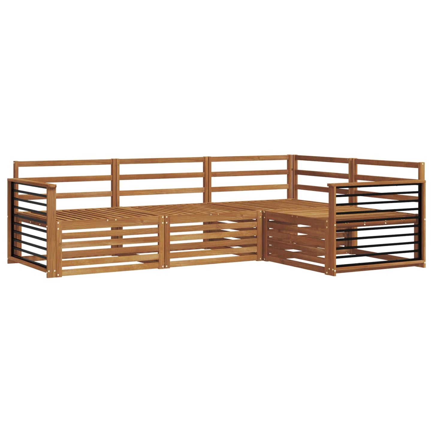 Utendørs sofa-sett 4 pcs Naturlig vidaXL