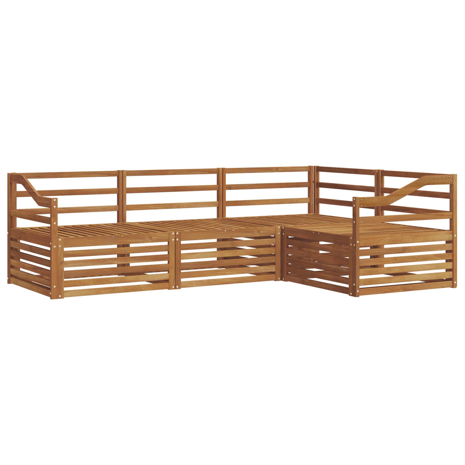 Utendørs sofa-sett 4 pcs Naturlig vidaXL
