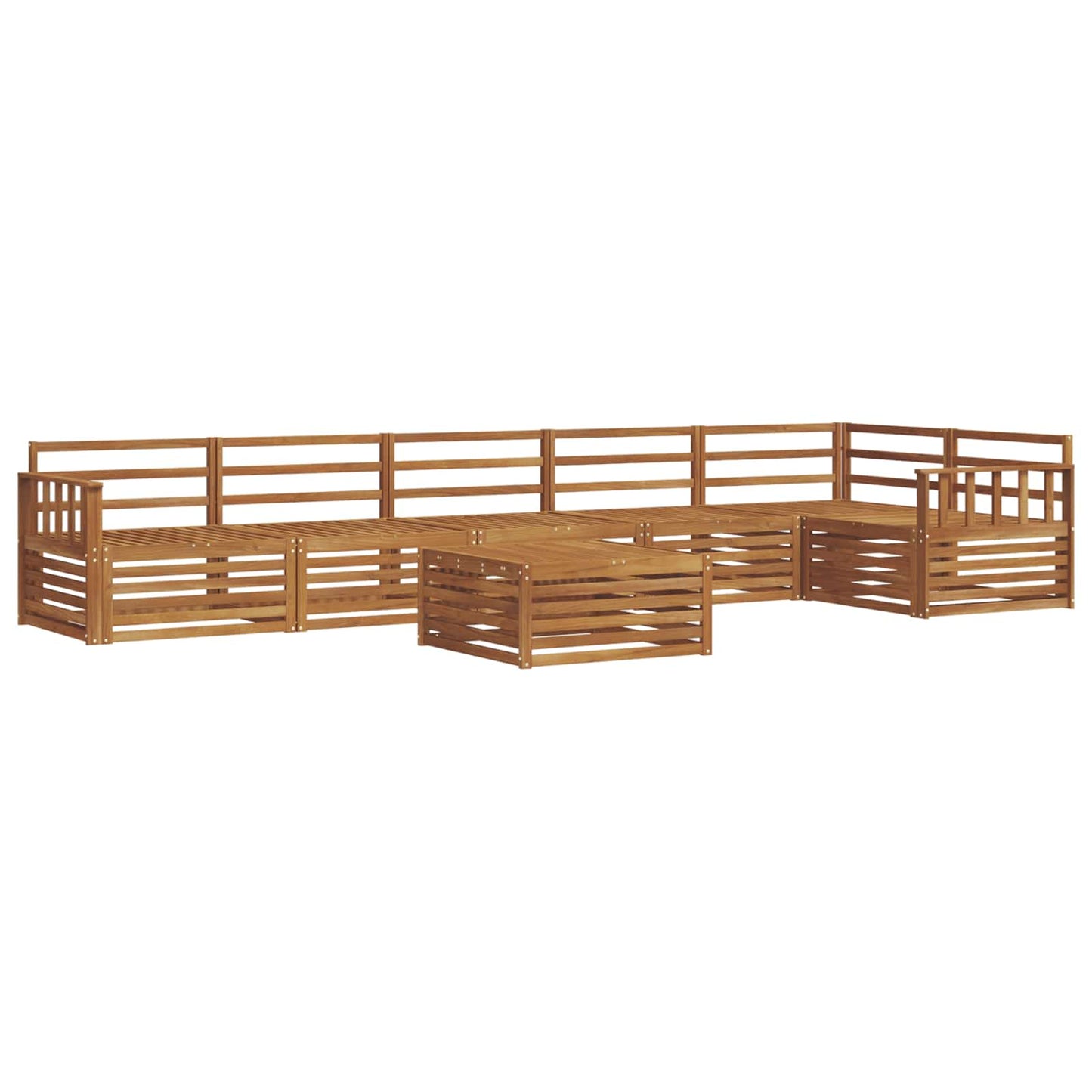 Utendørs sofa-sett 7 pcs Naturlig
