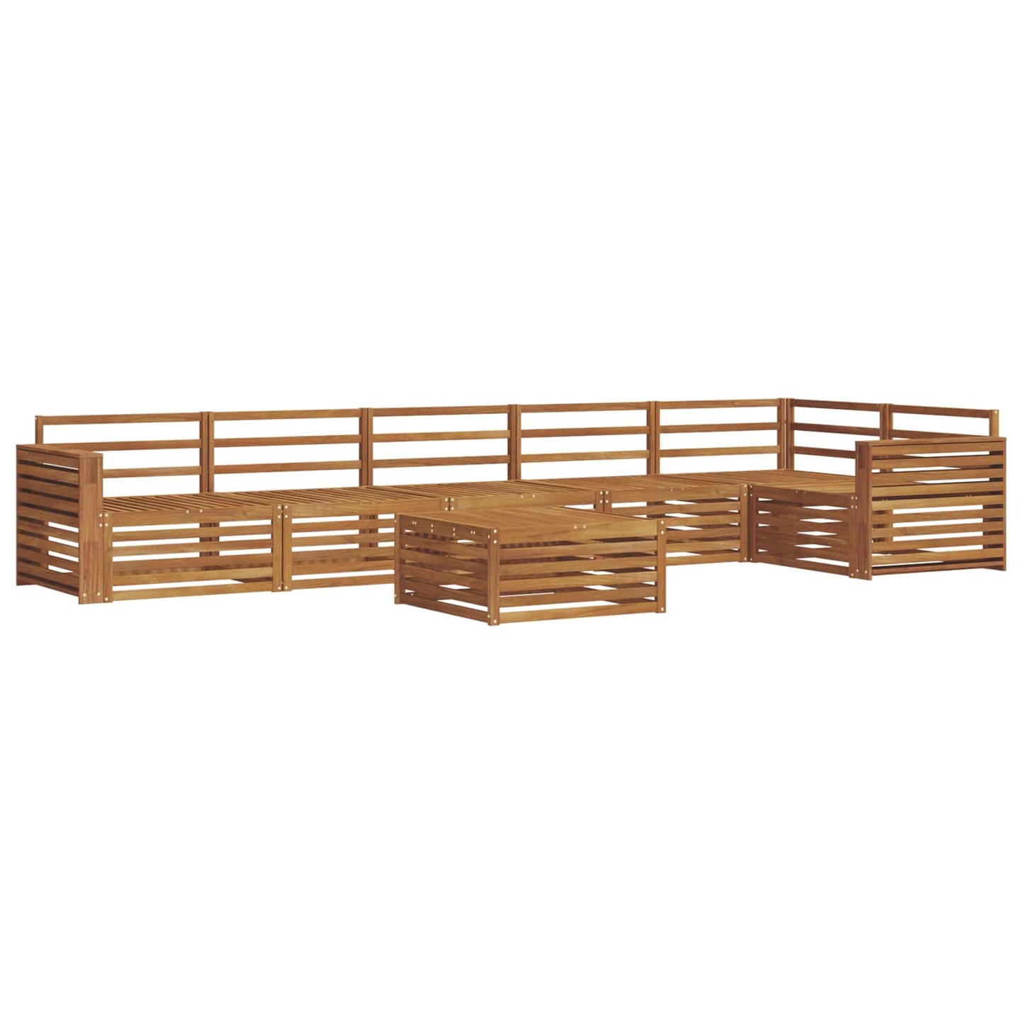 Utendørs sofa-sett 7 pcs Naturlig