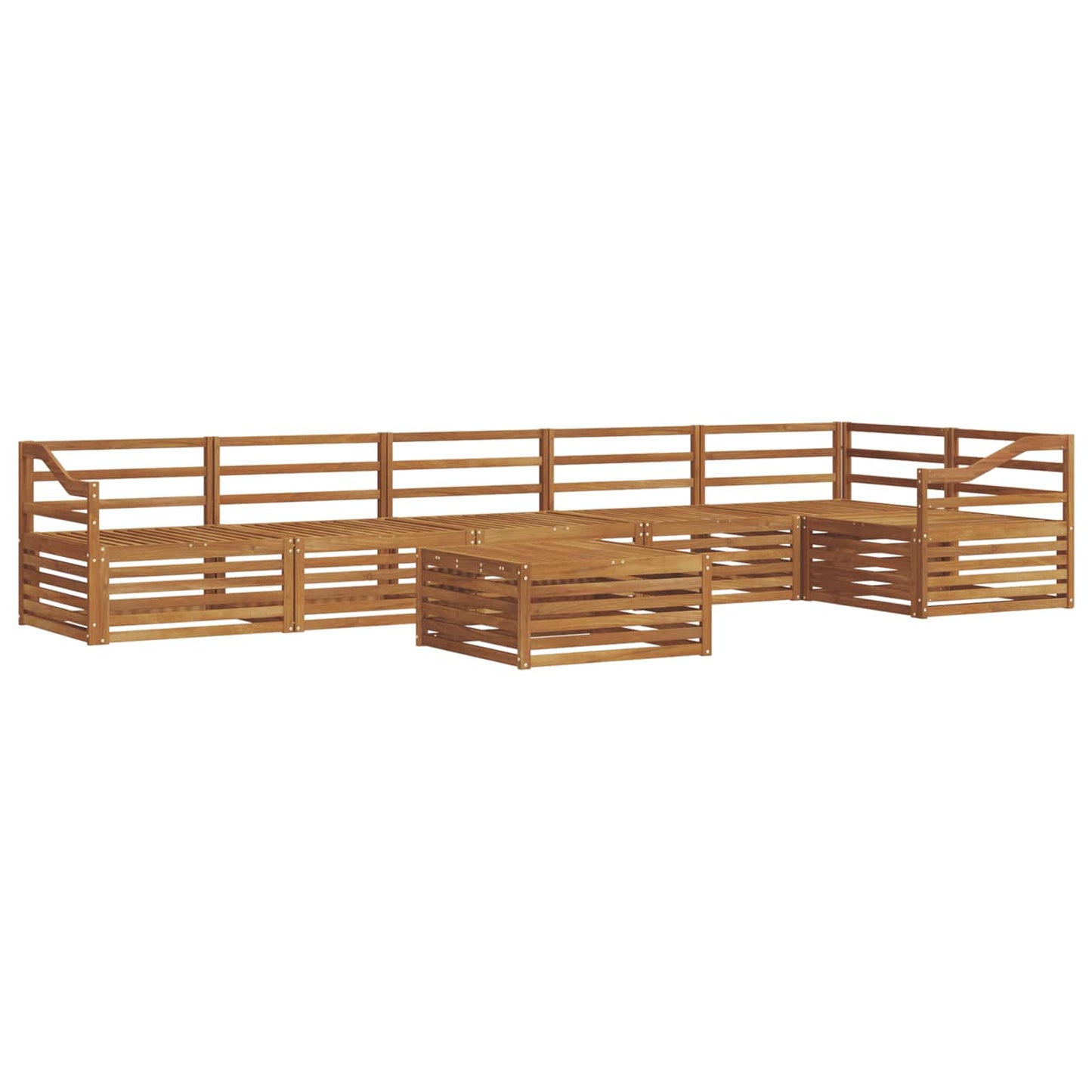 Utendørs sofa-sett 7 pcs Naturlig