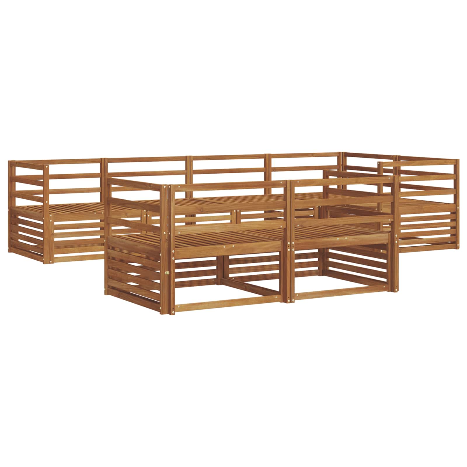 Utendørs sofa-sett 7 pcs Naturlig vidaXL