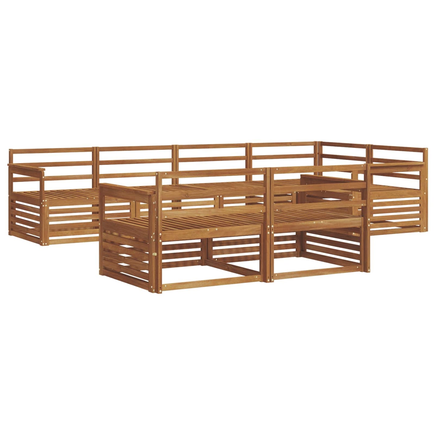 Utendørs sofa-sett 7 pcs Naturlig vidaXL