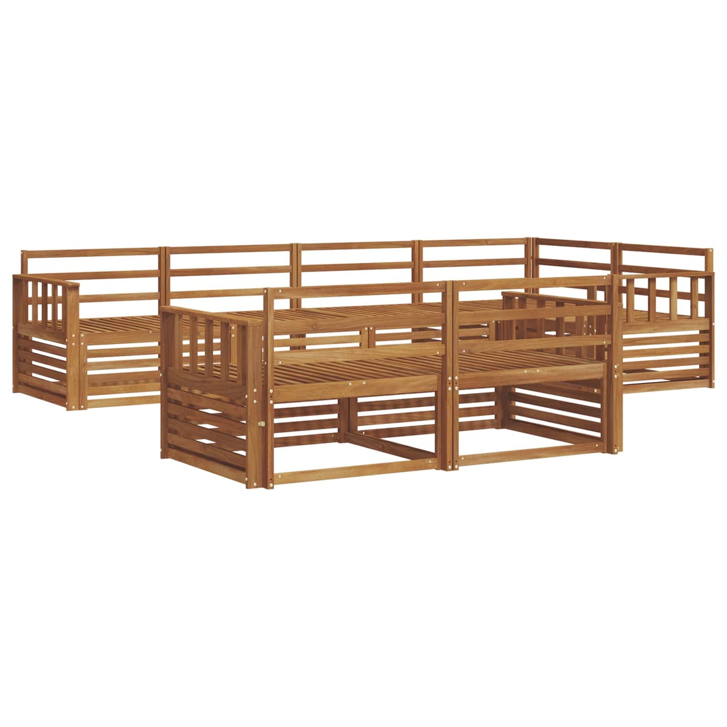 Utendørs sofa-sett 7 pcs Naturlig vidaXL