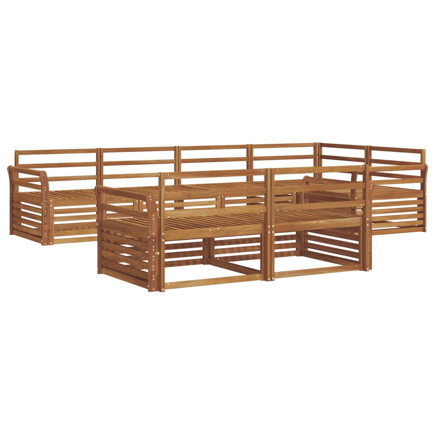 Utendørs sofa-sett 7 pcs Naturlig vidaXL