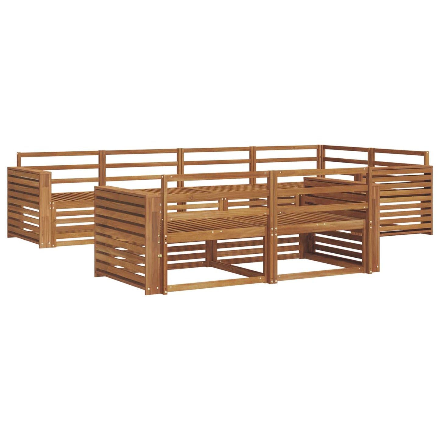 Utendørs sofa-sett 7 pcs Naturlig vidaXL