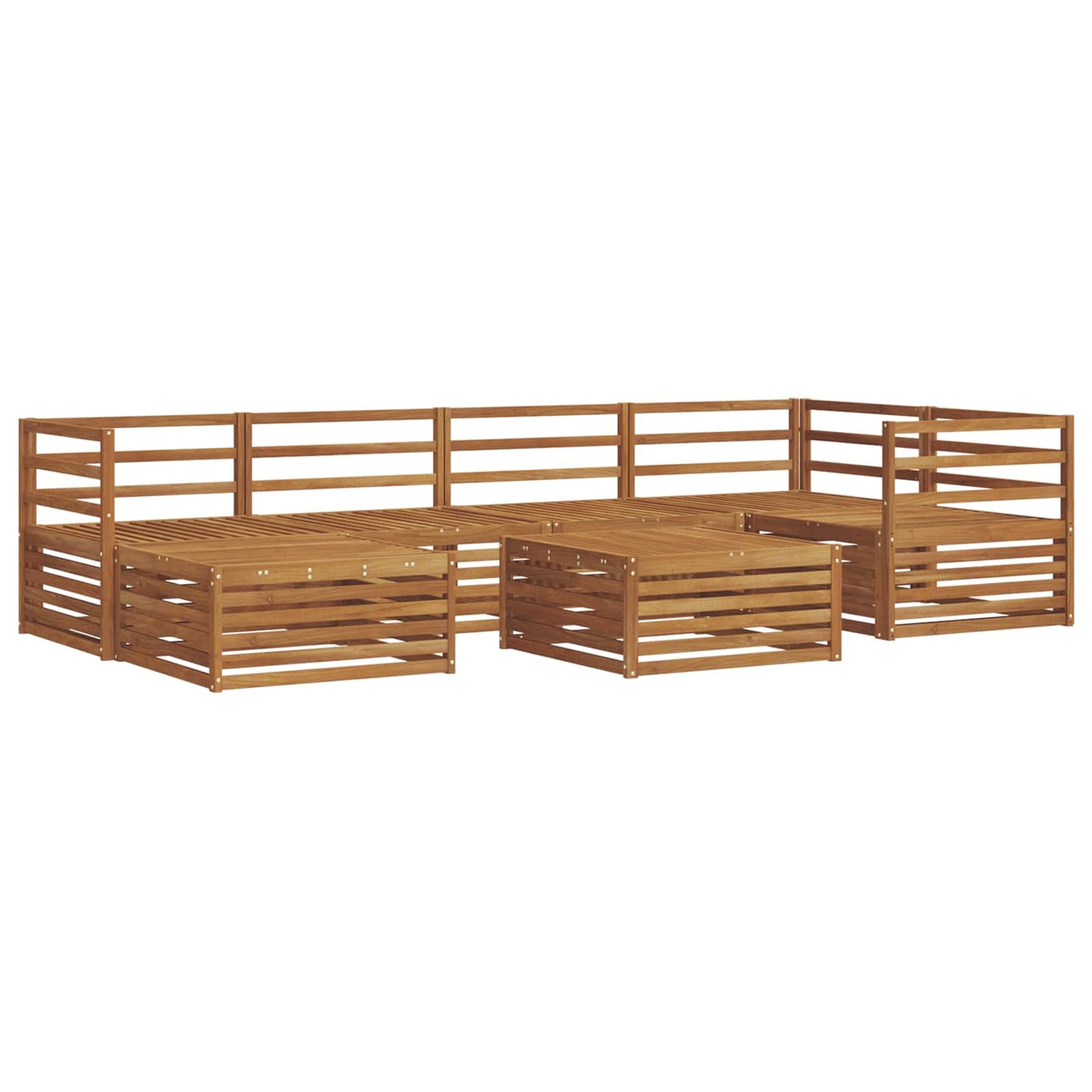Utendørs sofa-sett 7 pcs Naturlig vidaXL