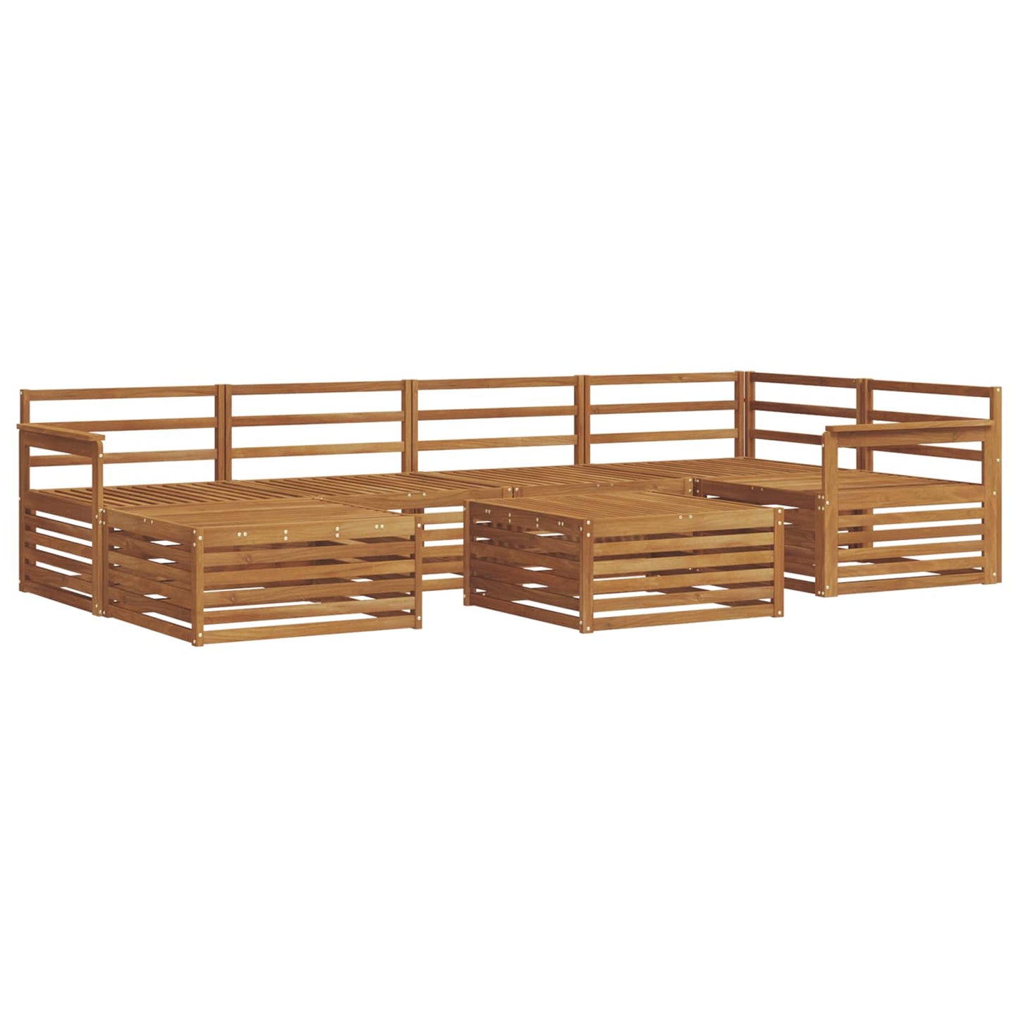 Utendørs sofa-sett 7 pcs Naturlig vidaXL