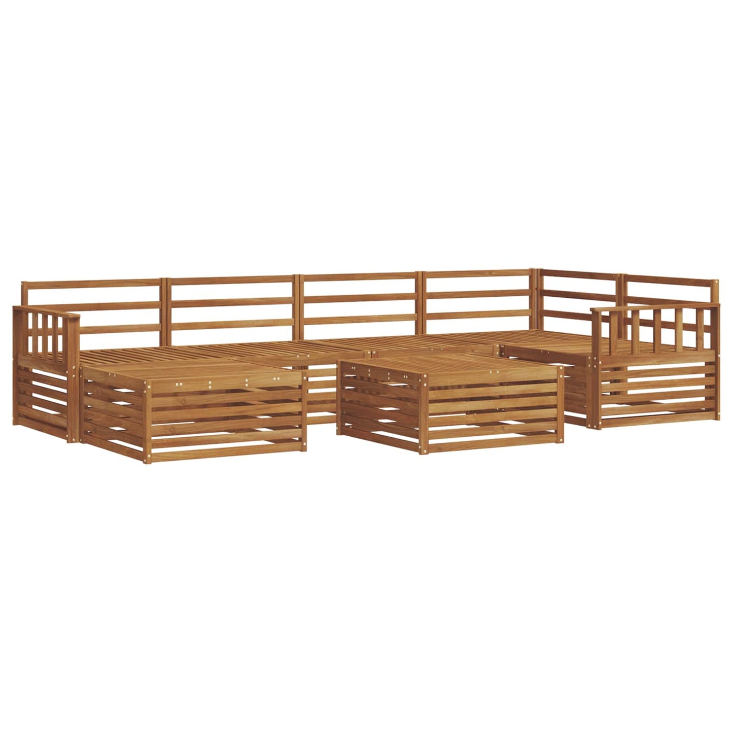 Utendørs sofa-sett 7 pcs Naturlig vidaXL