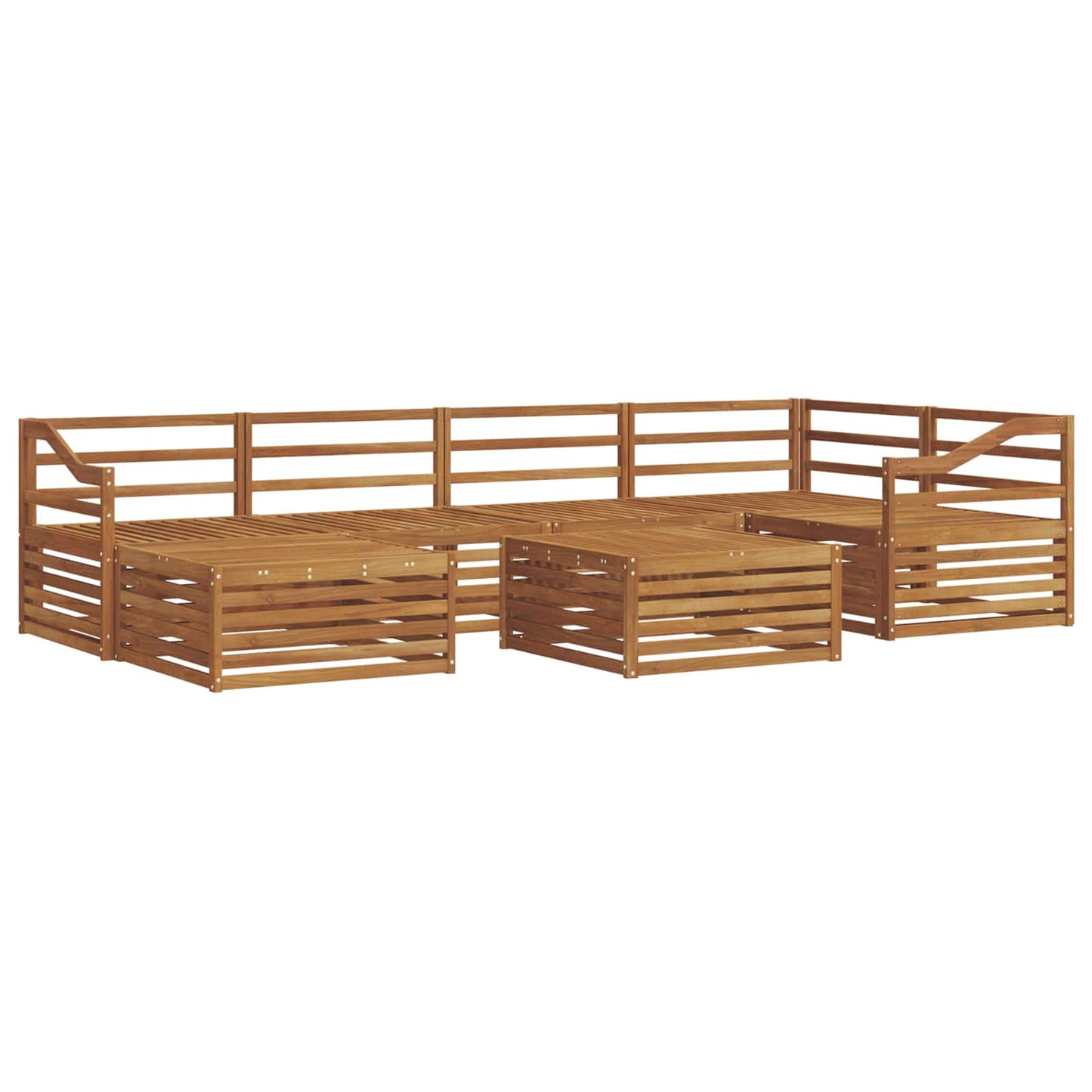 Utendørs sofa-sett 7 pcs Naturlig vidaXL