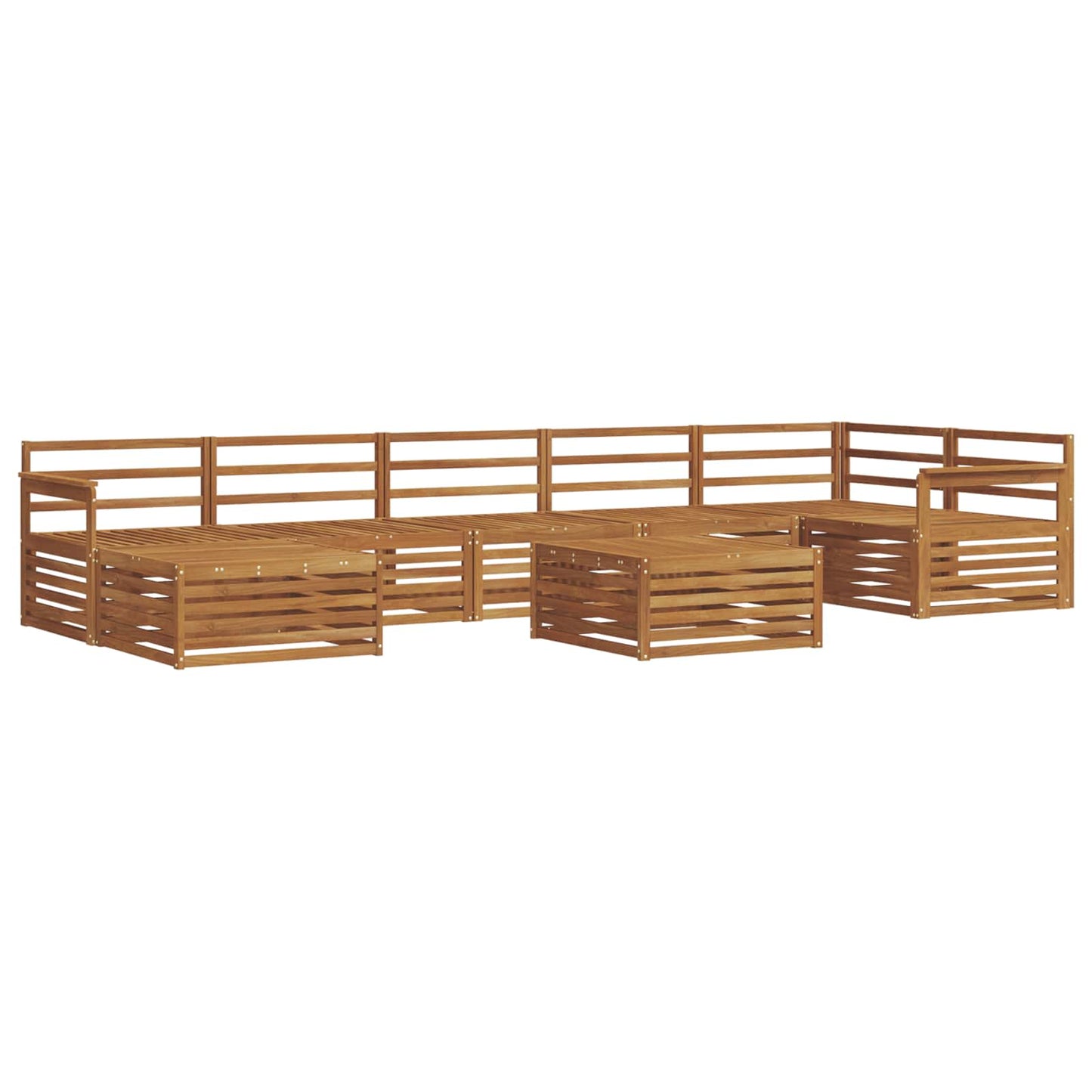 Sofasett 8 pcs Naturlig Solid akasietre vidaXL