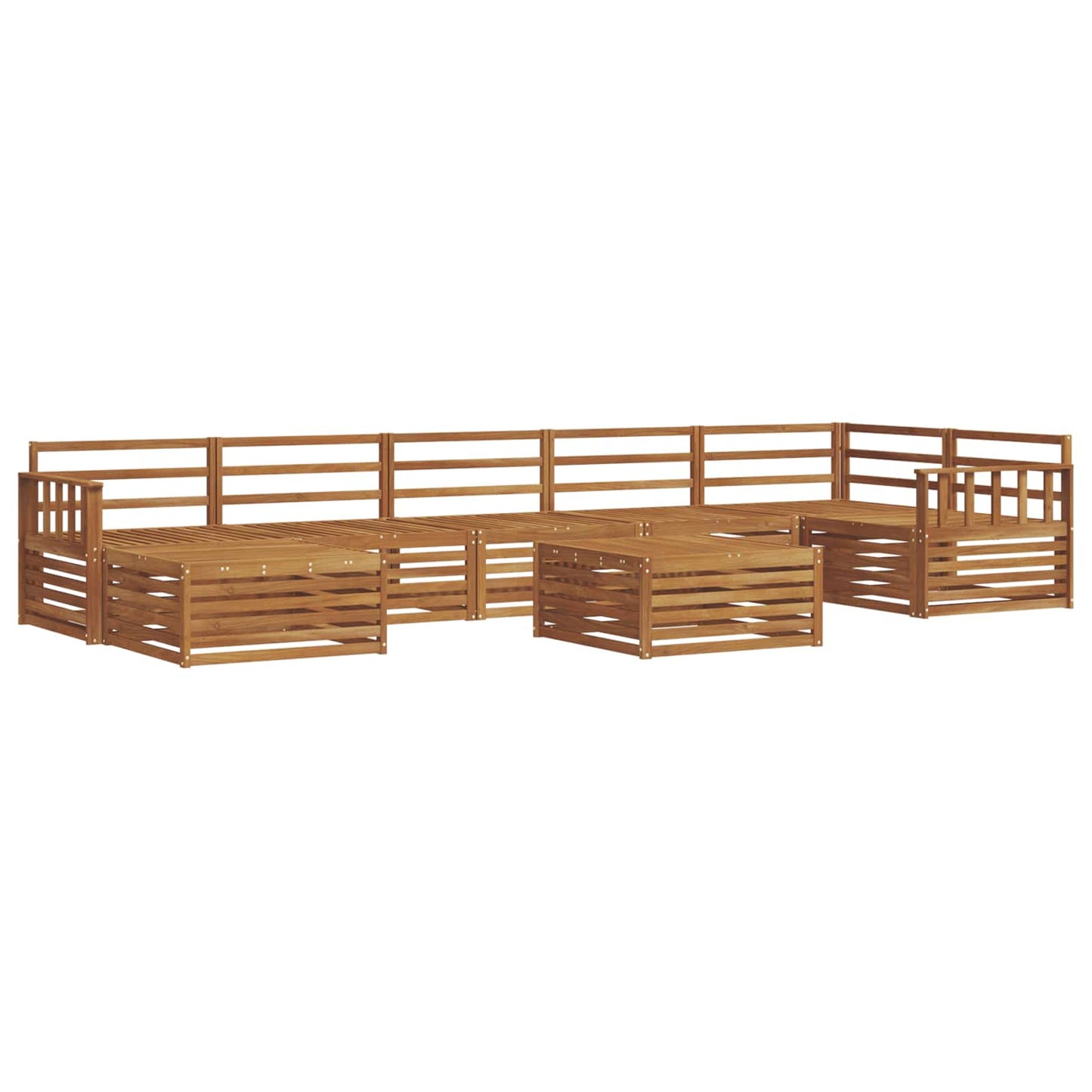 Sofasett 8 pcs Naturlig Solid akasietre vidaXL