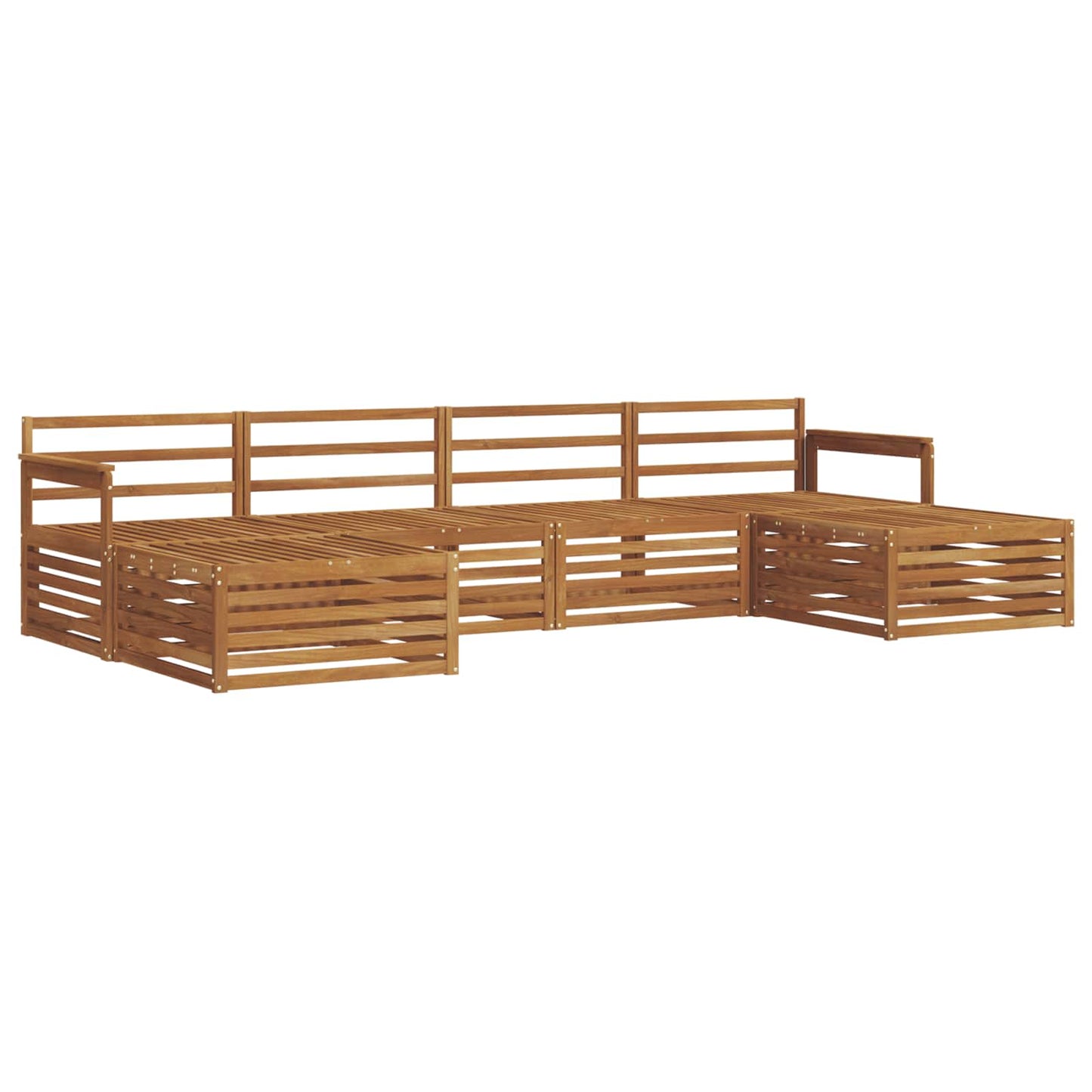 Sofasett 6 pcs Naturlig Solid akasietre