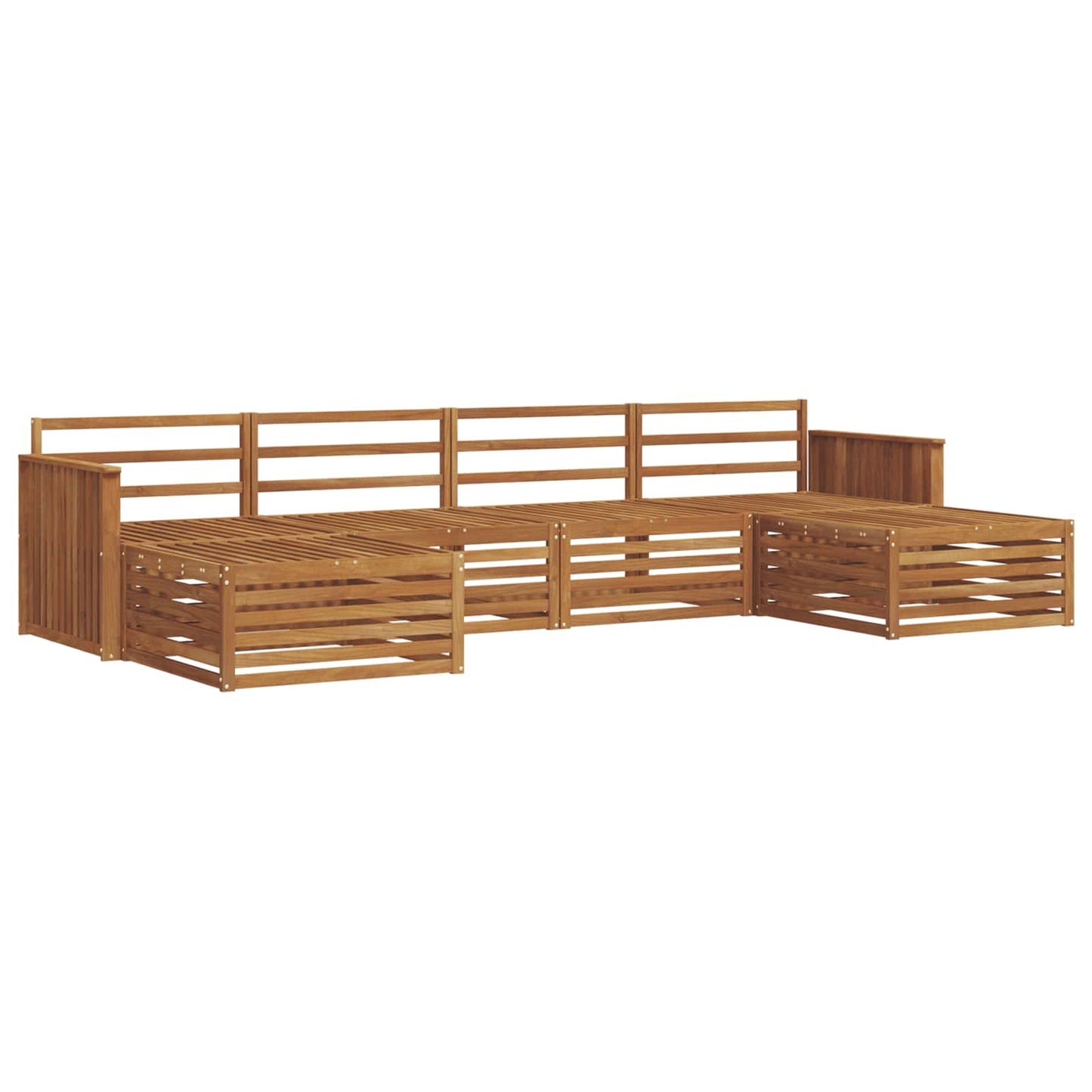 Sofasett 6 pcs Naturlig Solid akasietre