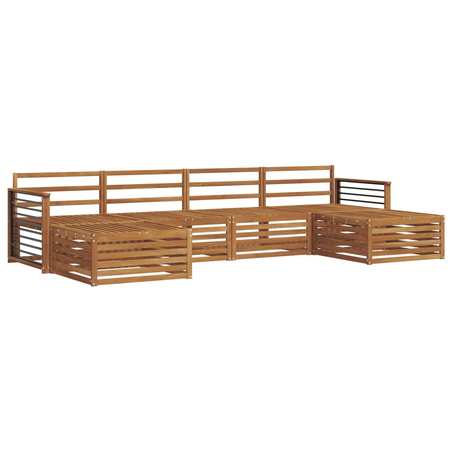 Sofasett 6 pcs Naturlig Solid akasietre