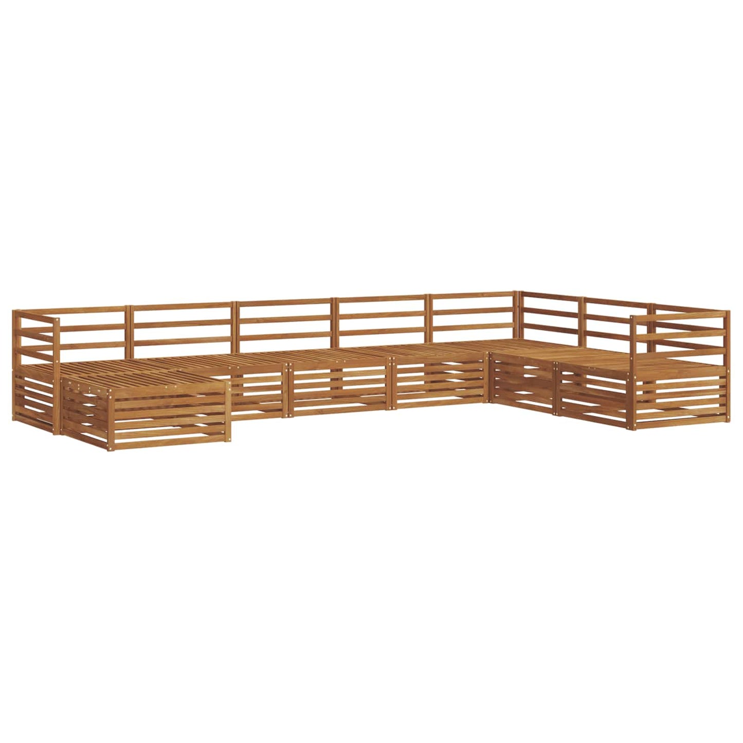Sofasett 8 pcs Naturlig Solid akasietre vidaXL