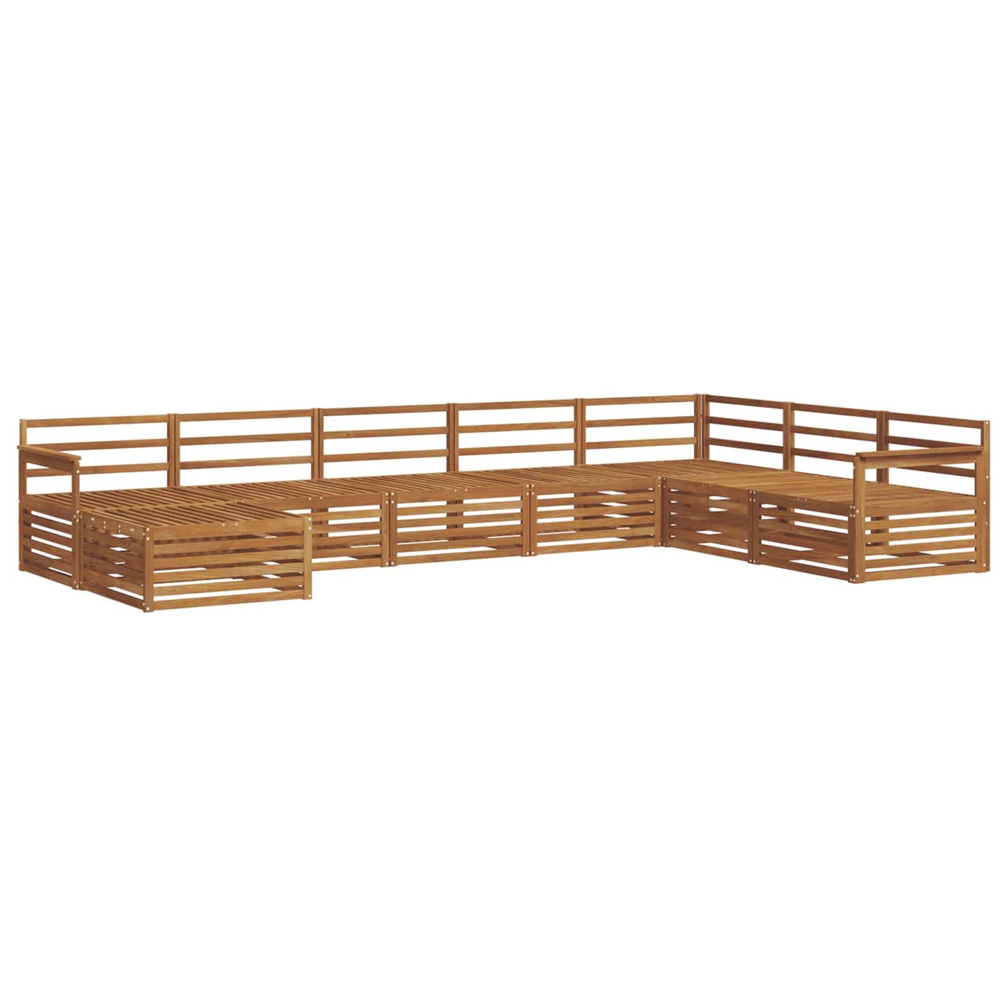 Sofasett 8 pcs Naturlig Solid akasietre vidaXL