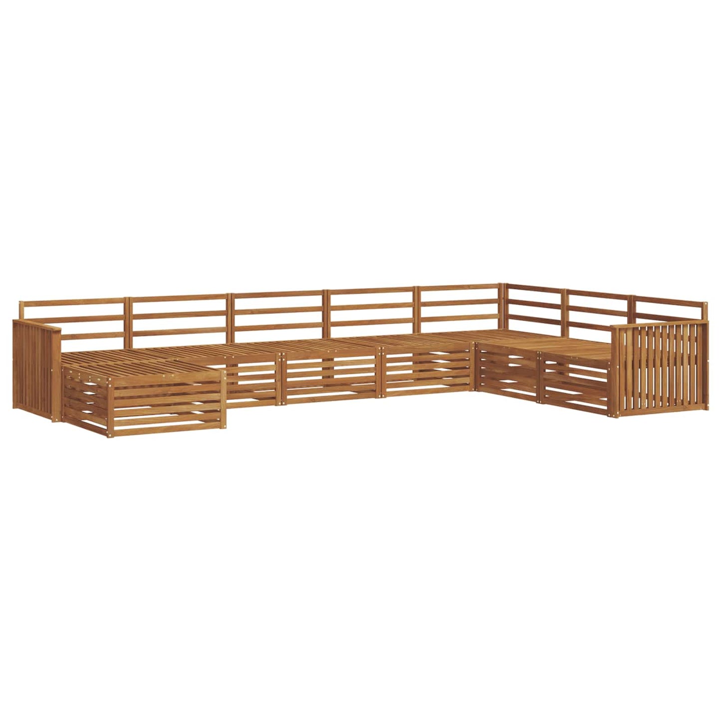 Sofasett 8 pcs Naturlig Solid akasietre vidaXL