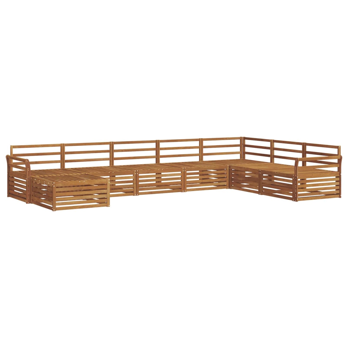 Sofasett 8 pcs Naturlig Solid akasietre vidaXL