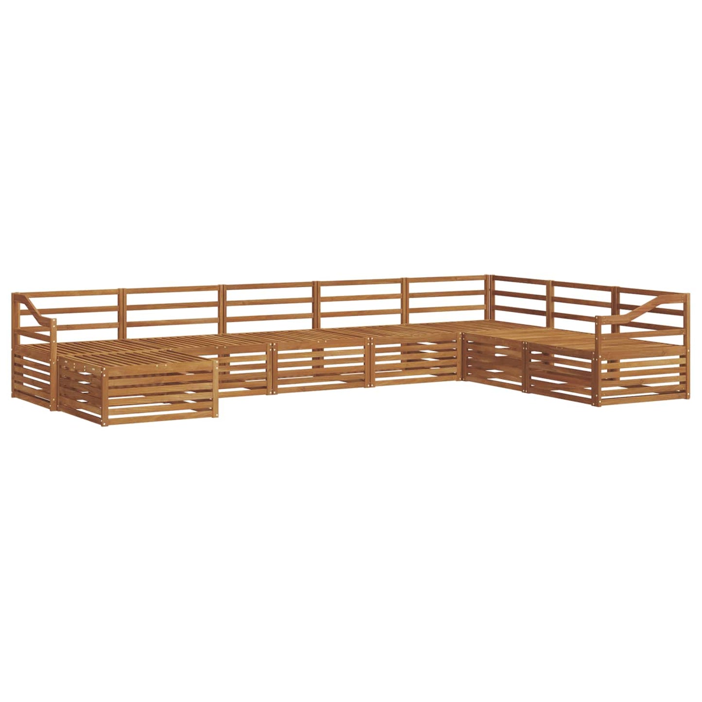 Sofasett 8 pcs Naturlig Solid akasietre vidaXL
