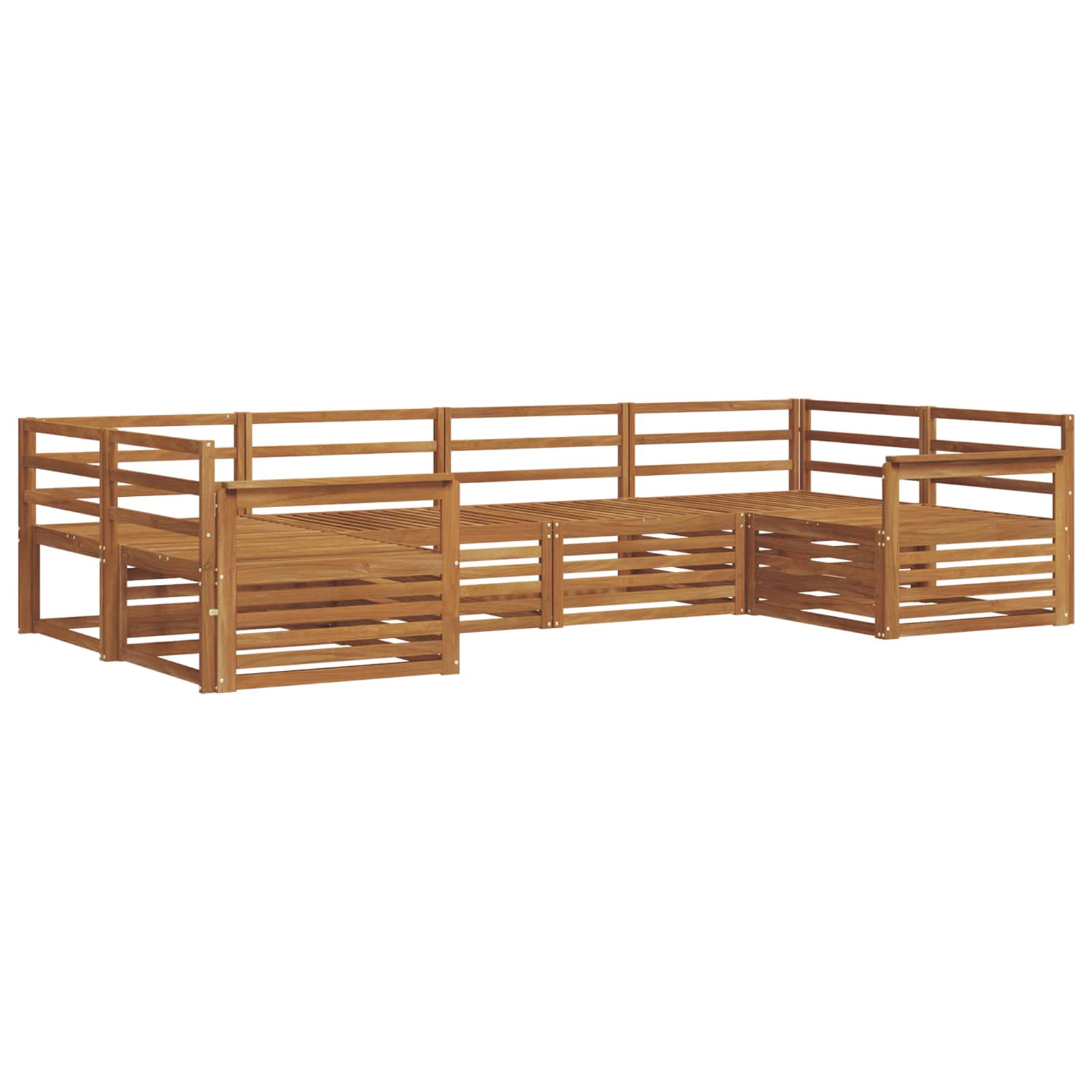 Sofasett 6 pcs Naturlig Solid akasietre vidaXL