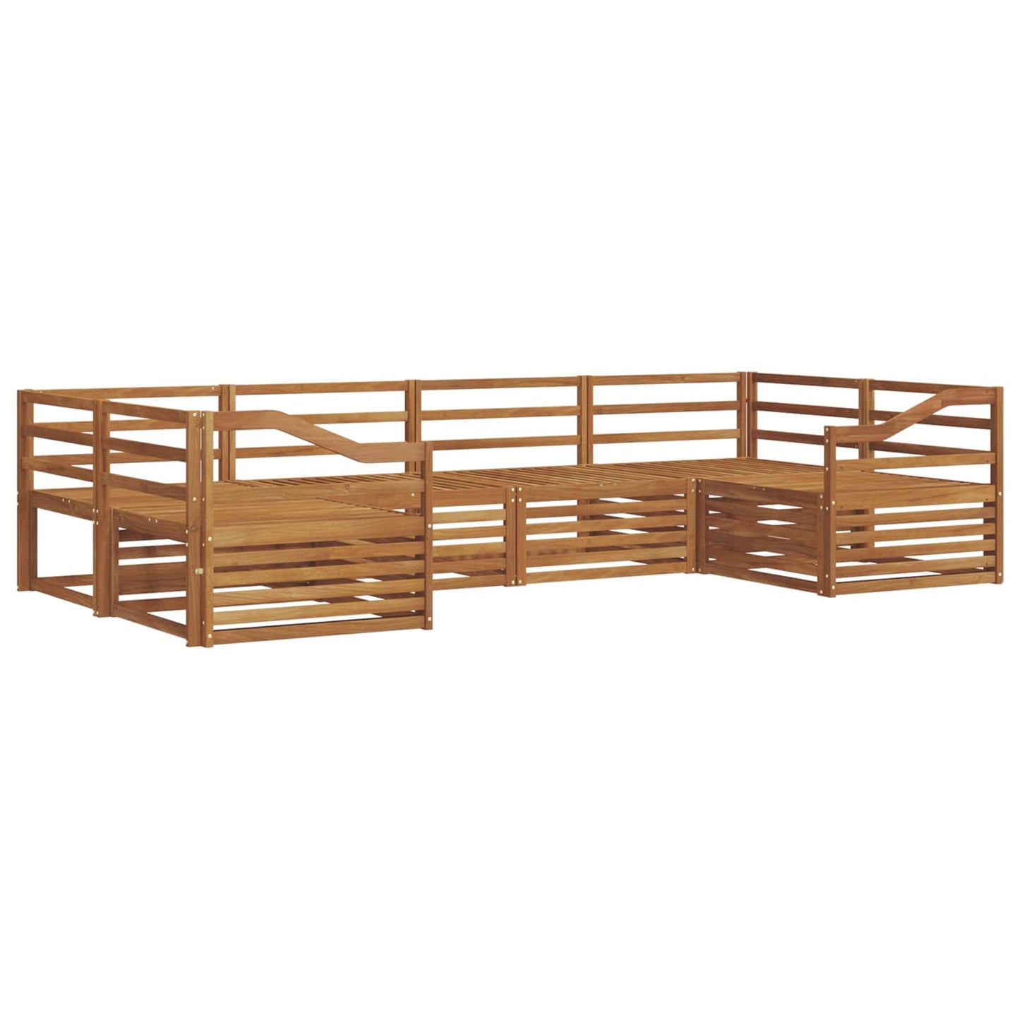 Sofasett 6 pcs Naturlig Solid akasietre vidaXL