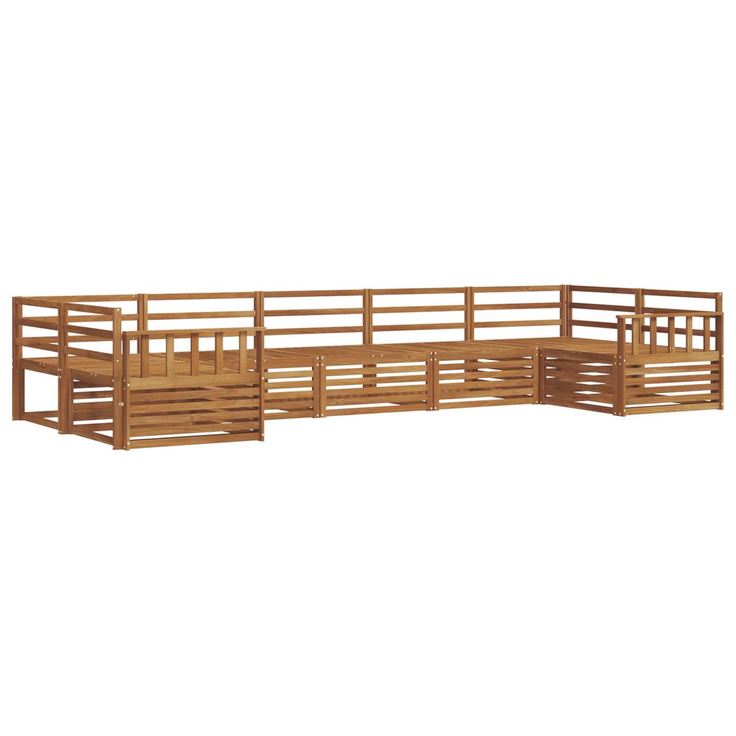 Sofasett 7 pcs Naturlig Solid akasietre vidaXL