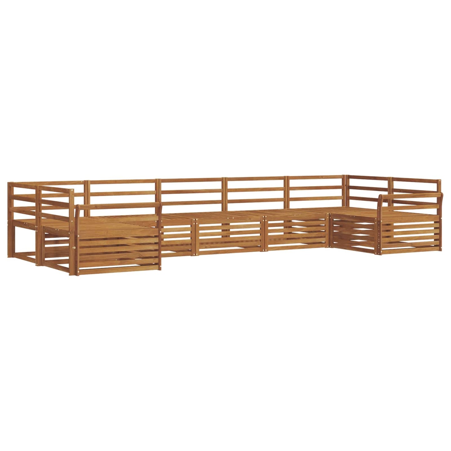 Sofasett 7 pcs Naturlig Solid akasietre vidaXL