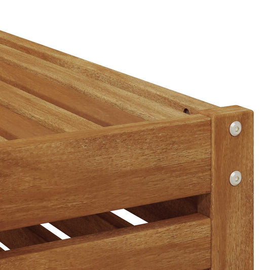 2 stk. Utendørs sofa-sett Solid akasietre Naturlig