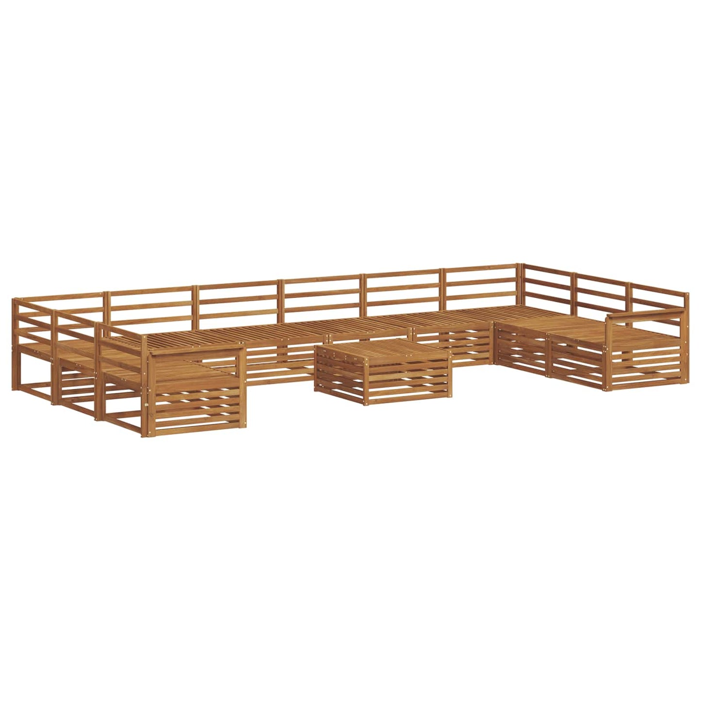 Sofasett 11 pcs Naturlig Solid akasietre