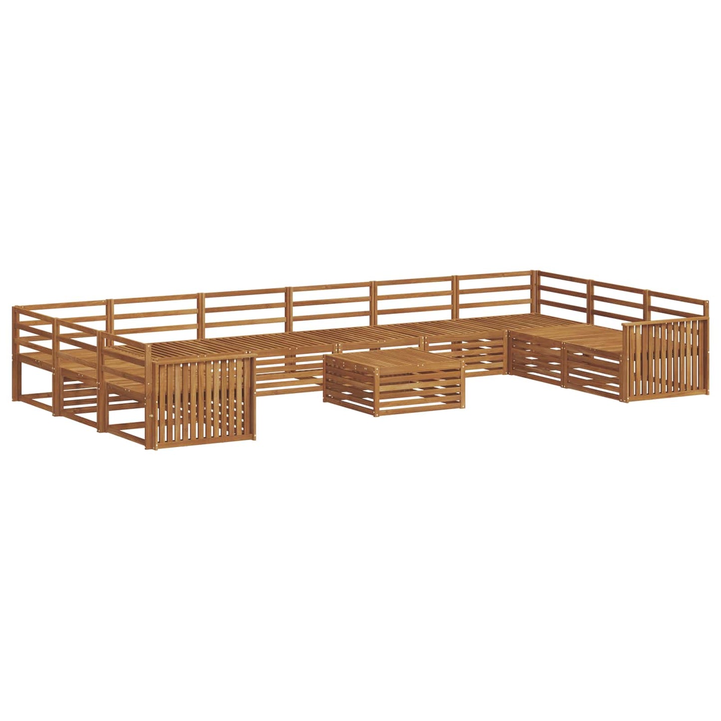 Sofasett 11 pcs Naturlig Solid akasietre