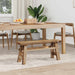 benk Naturlig 100 x 29 x 43,5 cm Massivt Teaktre