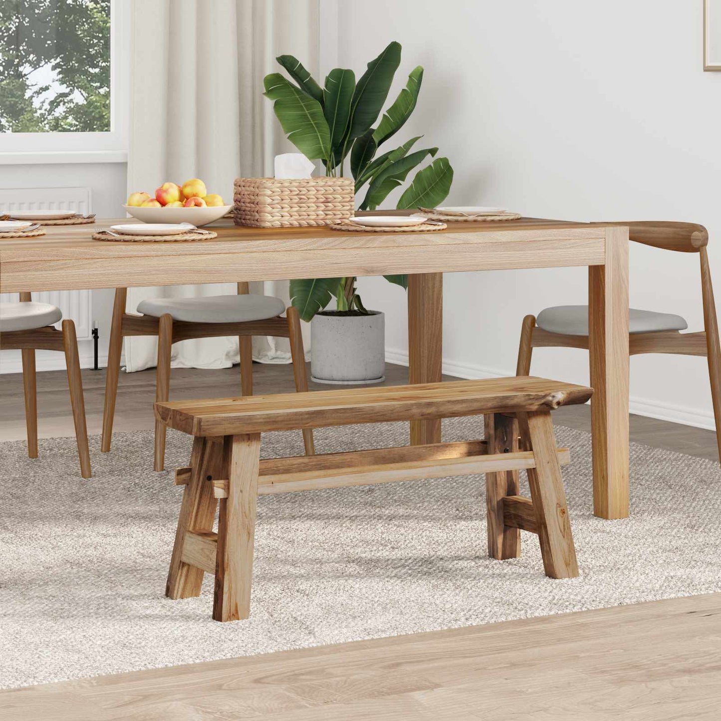 benk Naturlig 100 x 29 x 43,5 cm Massivt Teaktre