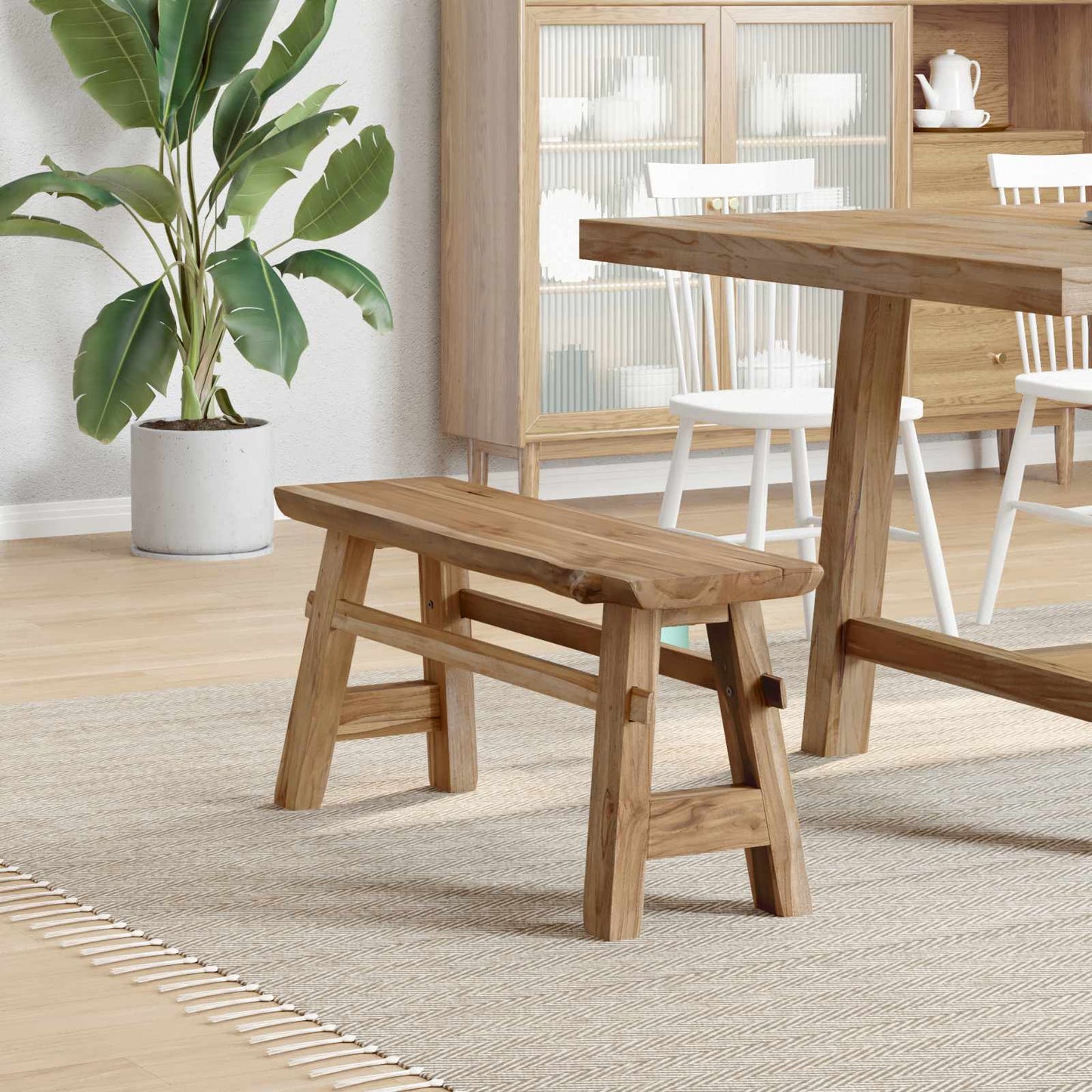 benk Naturlig 100 x 29 x 43,5 cm Massivt Teaktre