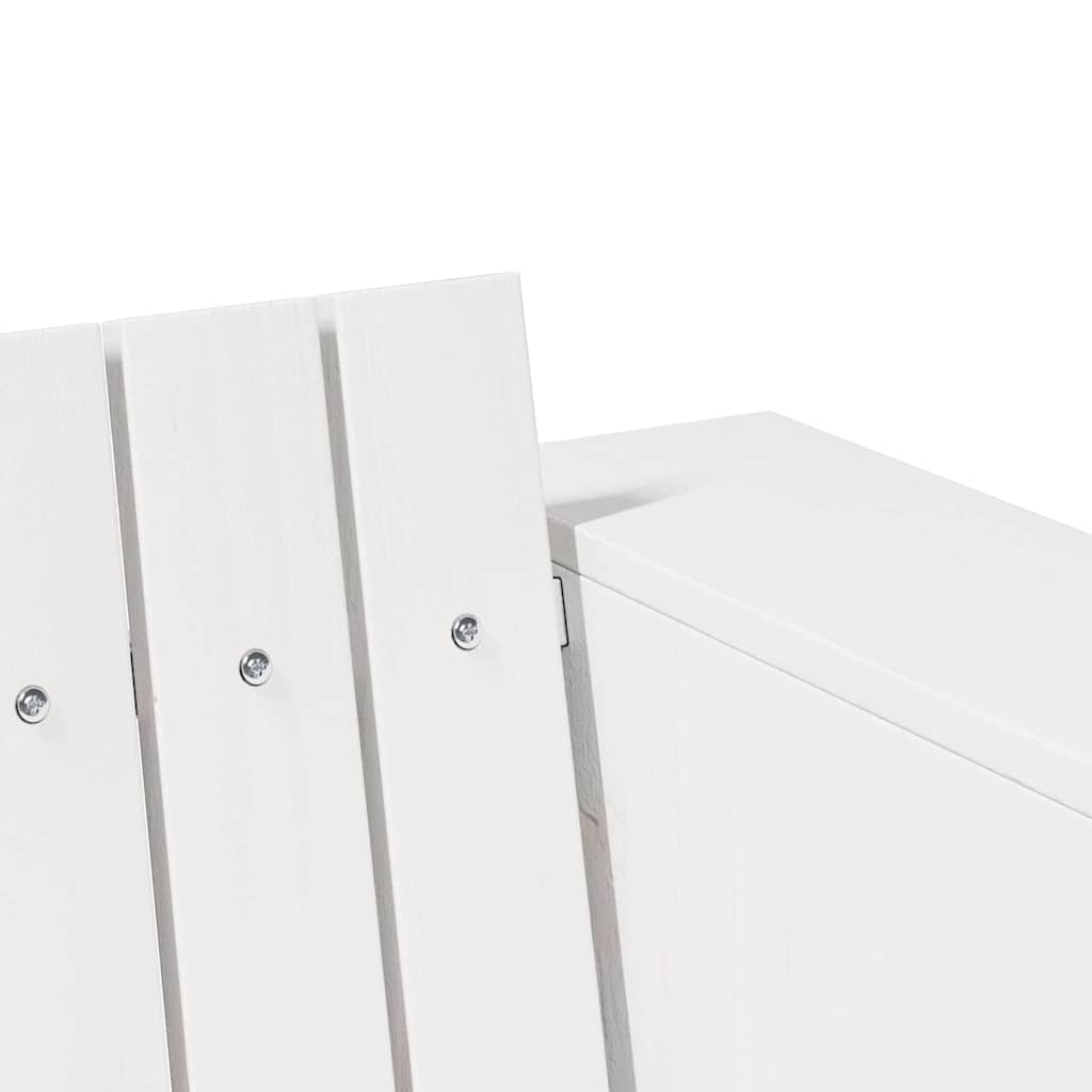 Hagemøbelsofa Hvit 134 x 60 x 62 cm Massiv furu