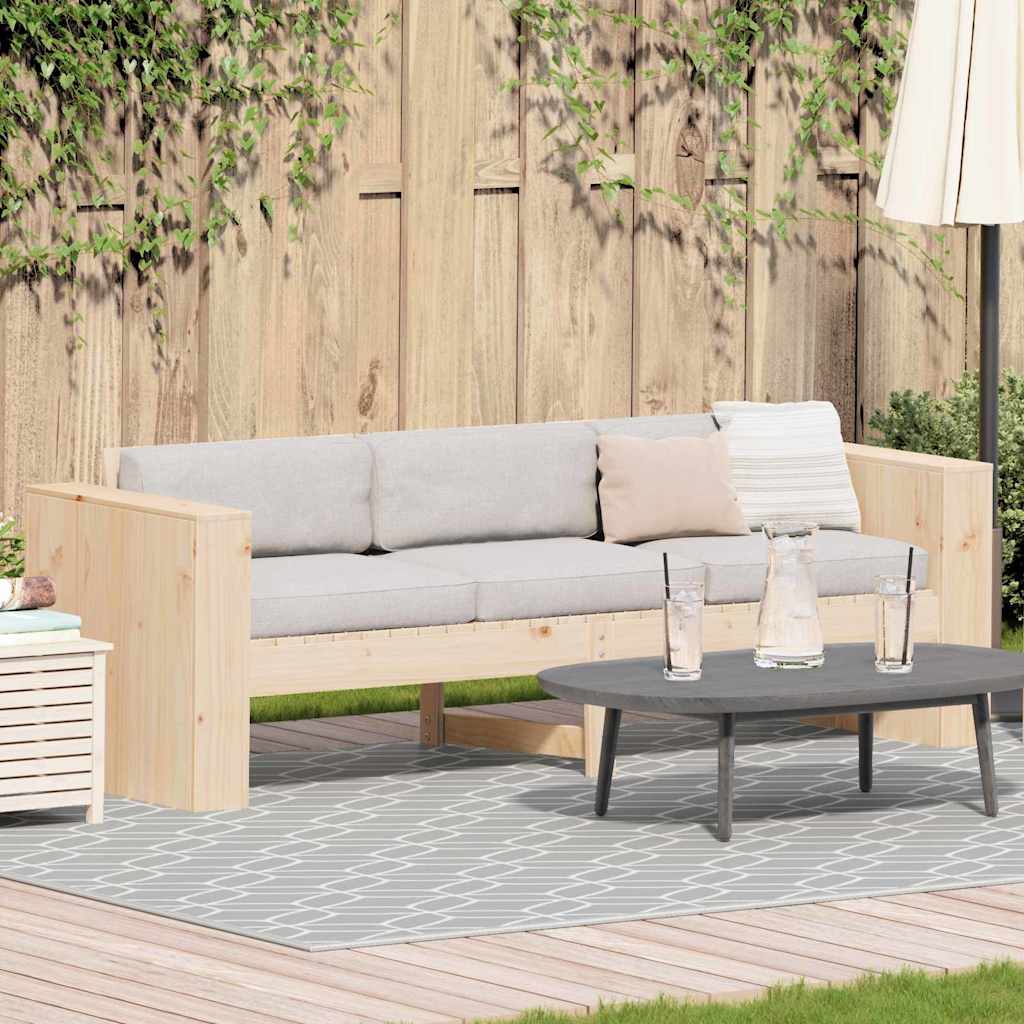 Hagemøbelsofa Brun 185.5 x 60 x 62 cm Heltre furu