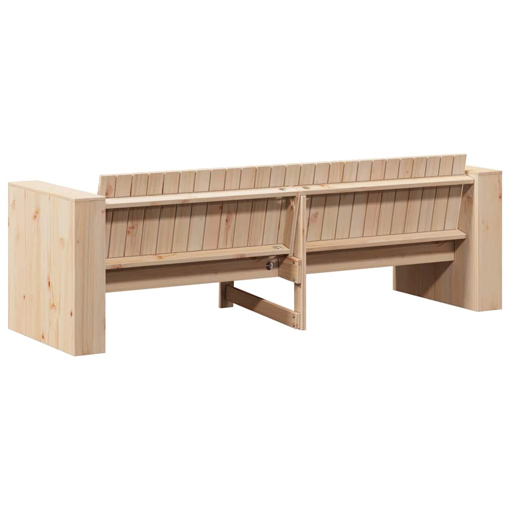 Hagemøbelsofa Naturlig 185,5 x 60 x 62 cm Massiv furu