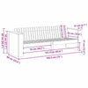 Hagemøbelsofa Brun 185.5 x 60 x 62 cm Heltre furu