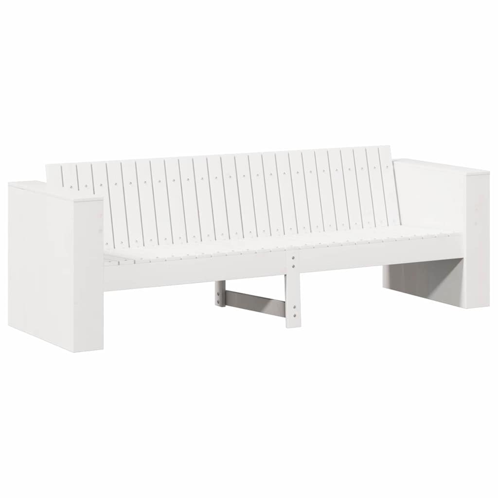 Hagemøbelsofa Hvit 185.5 x 60 x 62 cm Heltre furu
