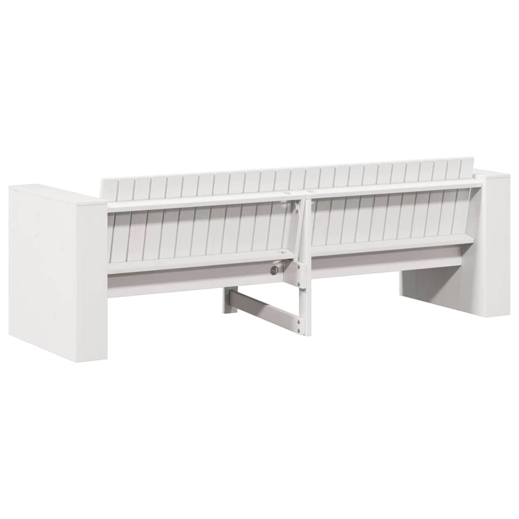 Hagemøbelsofa Hvit 185.5 x 60 x 62 cm Heltre furu