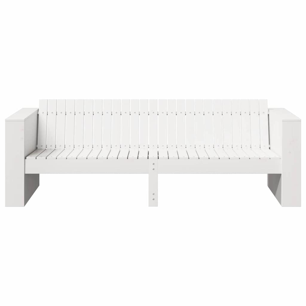 Hagemøbelsofa Hvit 185.5 x 60 x 62 cm Heltre furu