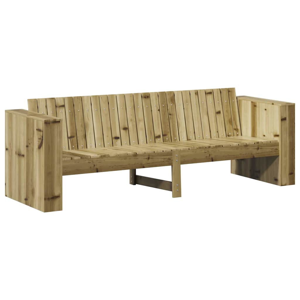 Hagemøbelsofa grønn 185.5 x 60 x 62 cm Imprignerte furu