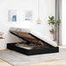 Seng med Oppbevaring med madrass Svart 135 x 190 cm stoff vidaXL