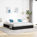 Seng med Oppbevaring med madrass Svart 180 x 200 cm stoff vidaXL